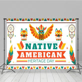 Lofaris Green Red Yellow Native American Heritage Day Backdrop