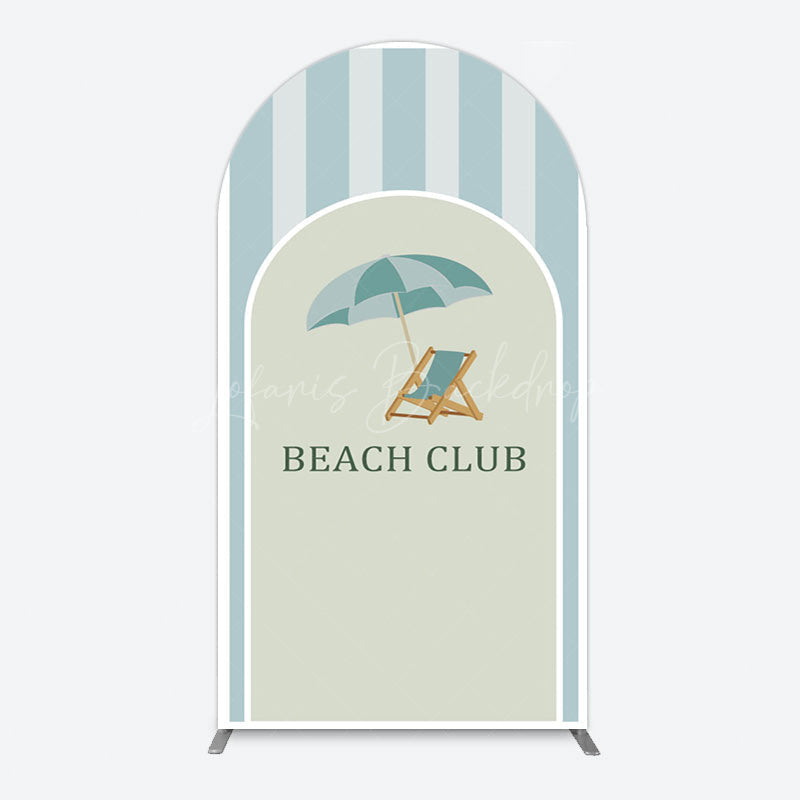 Lofaris Green Stripe Arch Beach Club Party Backdrop