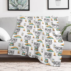 Lofaris Green Tent Bag Wild Adventure Custom Name Blanket