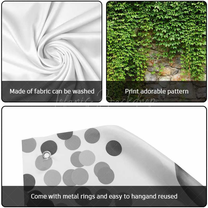 Lofaris Green Vine Leaves Stone Wall Garage Door Banner