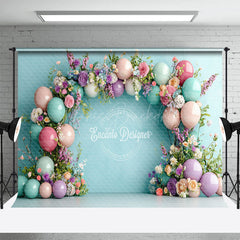 Lofaris Green Wall Colorful Balloons Floral Wedding Backdrop