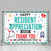 Lofaris Green White Happy Resident Appreciation Week Backdrop