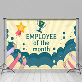 Lofaris Green Yellow Trophy Employee of The Month Backdrop