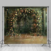 Lofaris Greenery Floral Arch Green Retro Wall Photo Backdrop