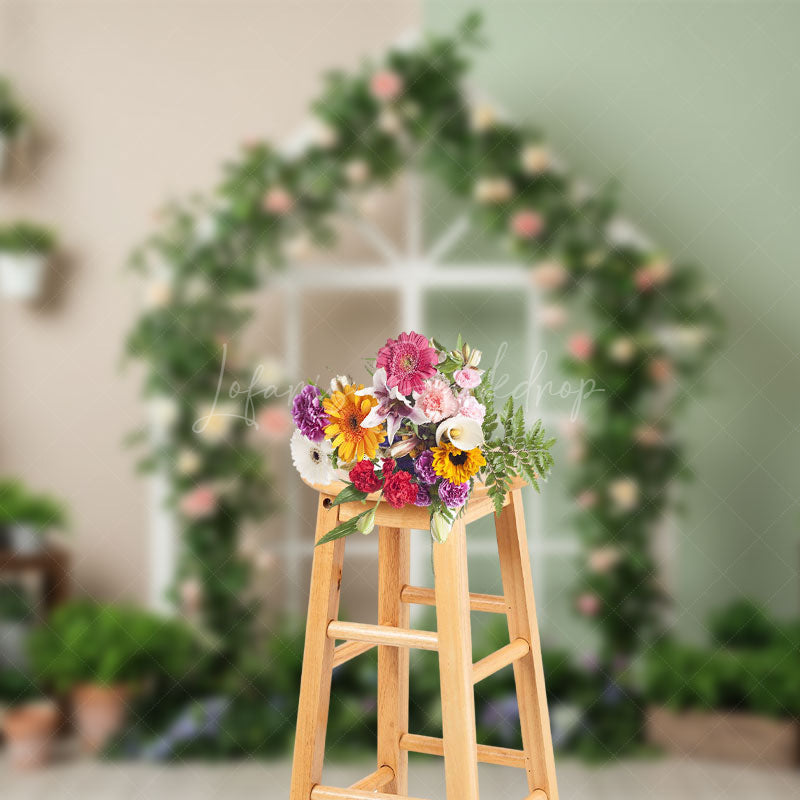 Lofaris Greenery Floral Room Spring Photography Backdrop