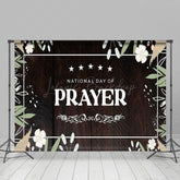 Lofaris Greenery Floral Wood National Day Of Prayer Backdrop
