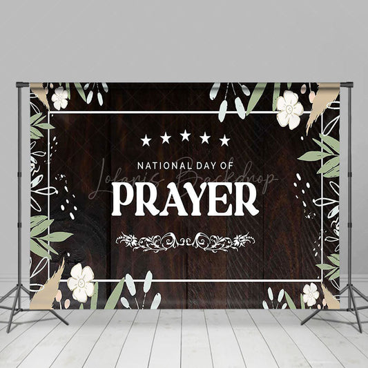 Lofaris Greenery Floral Wood National Day Of Prayer Backdrop