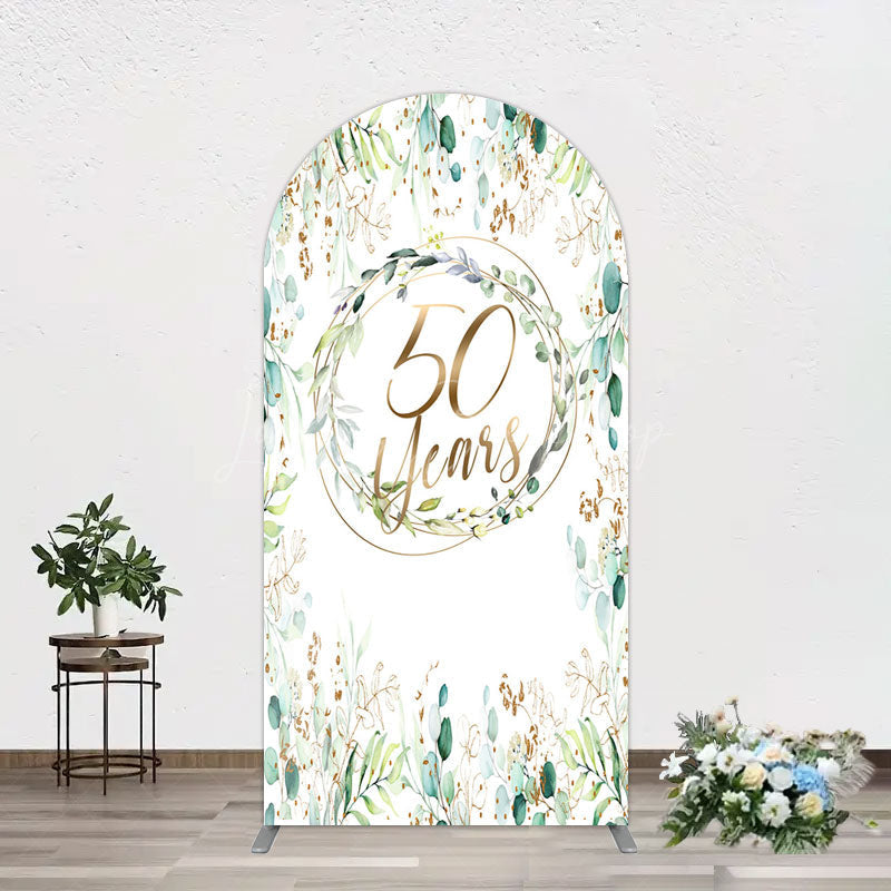 Lofaris Greenery Garland Anniversary 50 Years Arch Backdrop