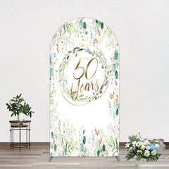 Lofaris Greenery Garland Anniversary 50 Years Arch Backdrop