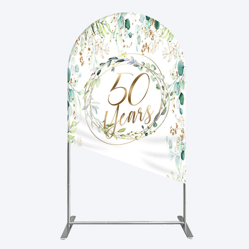 Lofaris Greenery Garland Anniversary 50 Years Arch Backdrop
