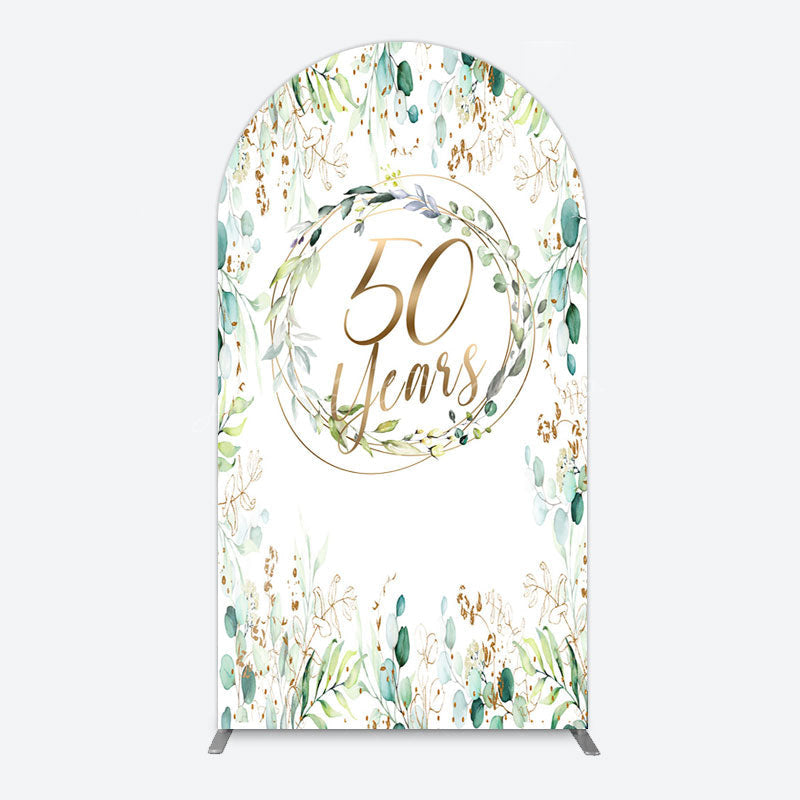 Lofaris Greenery Garland Anniversary 50 Years Arch Backdrop
