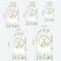 Lofaris Greenery Garland Anniversary 50 Years Arch Backdrop