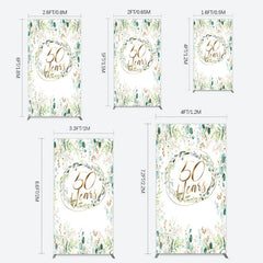 Lofaris Greenery Garland Anniversary 50 Years Rectangle Backdrop