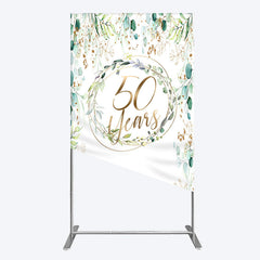 Lofaris Greenery Garland Anniversary 50 Years Rectangle Backdrop