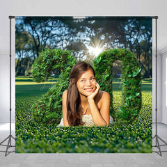 Lofaris Greenery Lawn Custom Photo 20th Birthday Backdrop