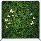 Lofaris Greenery Leaves Pink Butterfly Pillow Case Backdrop