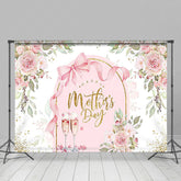 Lofaris Greenery Pink Floral Arch Happy Mothers Day Backdrop