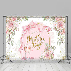 Lofaris Greenery Pink Floral Arch Happy Mothers Day Backdrop