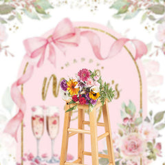 Lofaris Greenery Pink Floral Arch Happy Mothers Day Backdrop
