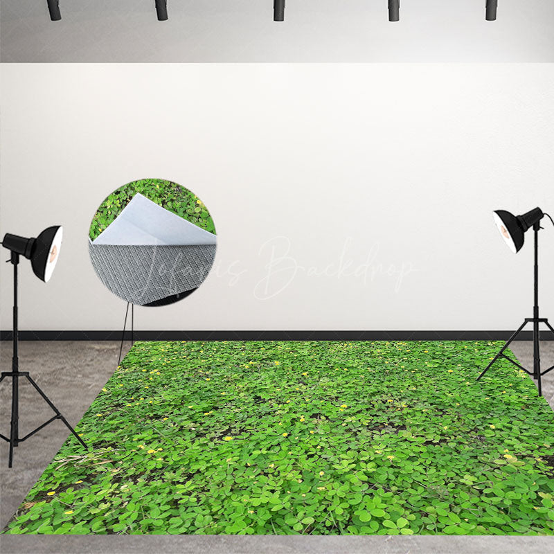 Lofaris Greenery Pink Floral Fence Forest Room Set Backdrop