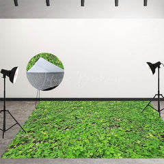 Lofaris Greenery Pink Floral Fence Forest Room Set Backdrop