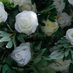 Lofaris Greenery White Rose Arch Flower Wall For Wedding