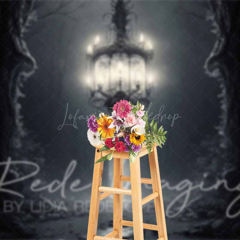 Lofaris Grey Dark Magic Chandelier Architecture Backdrop