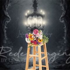Lofaris Grey Dark Magic Chandelier Architecture Backdrop