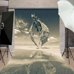 Lofaris Grey Sky Flying Dragon Photography Sweep Backdrop