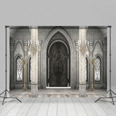 Lofaris Grey Toned Auditorium Candle Photography Backdrop