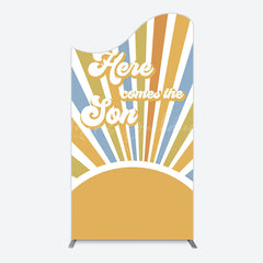 Lofaris Groovy Here Comes The Son Baby Shower Arch Backdrop