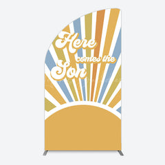 Lofaris Groovy Here Comes The Son Baby Shower Arch Backdrop