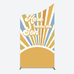 Lofaris Groovy Here Comes The Son Baby Shower Arch Backdrop