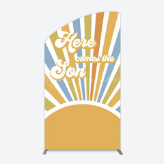 Lofaris Groovy Here Comes The Son Baby Shower Arch Backdrop