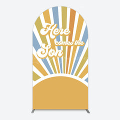Lofaris Groovy Here Comes The Son Baby Shower Arch Backdrop