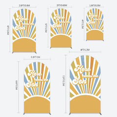 Lofaris Groovy Here Comes The Son Baby Shower Arch Backdrop