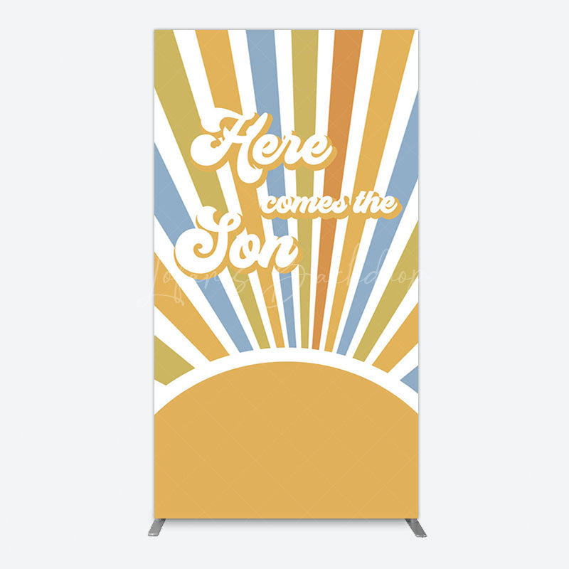 Lofaris Groovy Here Comes The Son Baby Shower Arch Backdrop