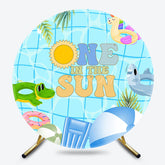 Lofaris Groovy One In The Sun Round Pool Party Backdrop