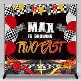 Lofaris Growing Two Fast Racer Game Custom Birthday Backdrop