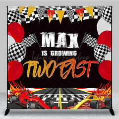 Lofaris Growing Two Fast Racer Game Custom Birthday Backdrop