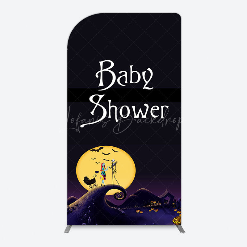 Lofaris Halloween Dark Moon Night Baby Shower Arch Backdrop