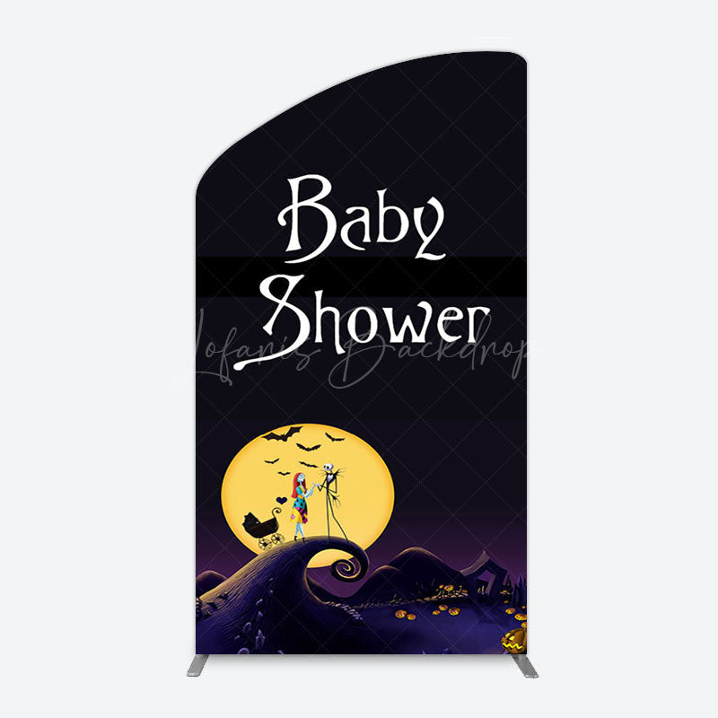 Lofaris Halloween Dark Moon Night Baby Shower Arch Backdrop