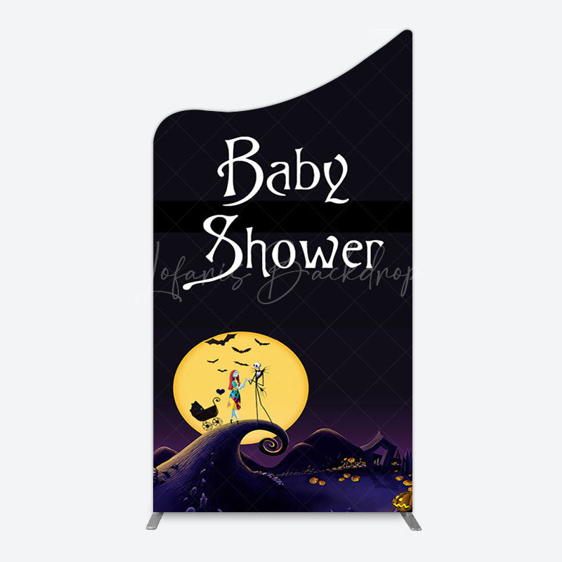 Lofaris Halloween Dark Moon Night Baby Shower Arch Backdrop