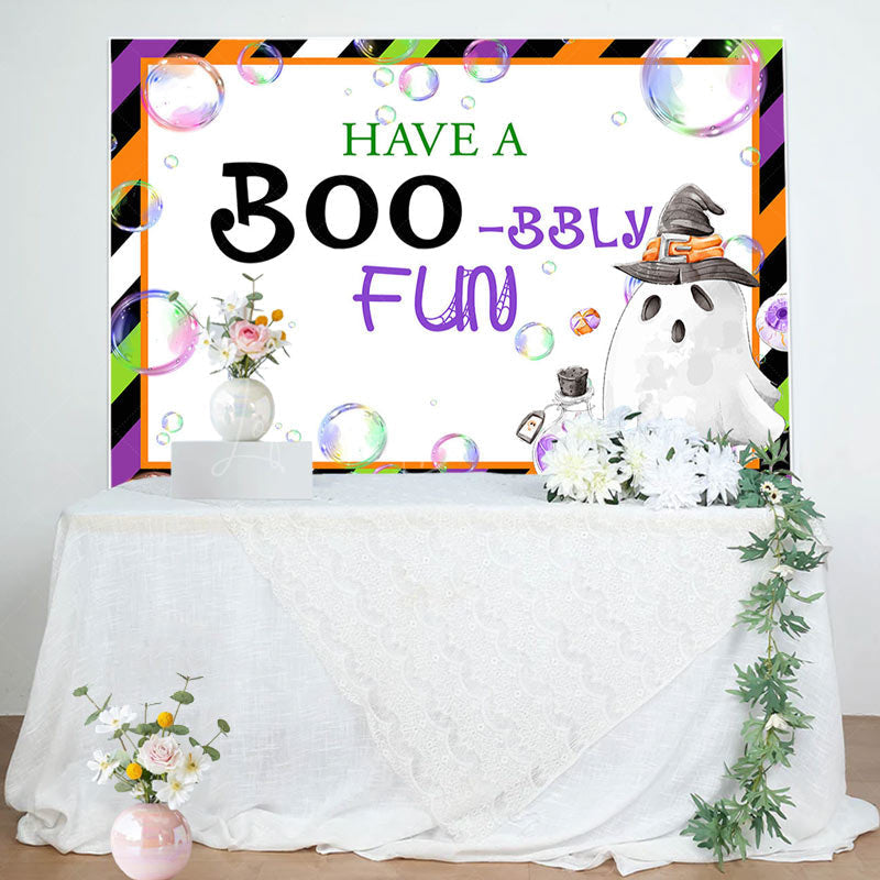 Lofaris Halloween Have A Boo Bbly Fun Baby Shower Backdrop