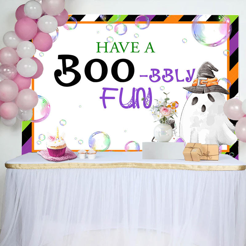 Lofaris Halloween Have A Boo Bbly Fun Baby Shower Backdrop