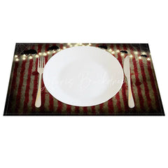 Lofaris Halloween Mouse and Cobweb Set of 4 Placemats with Light Bulbs for Quirky Spooky Party Decor