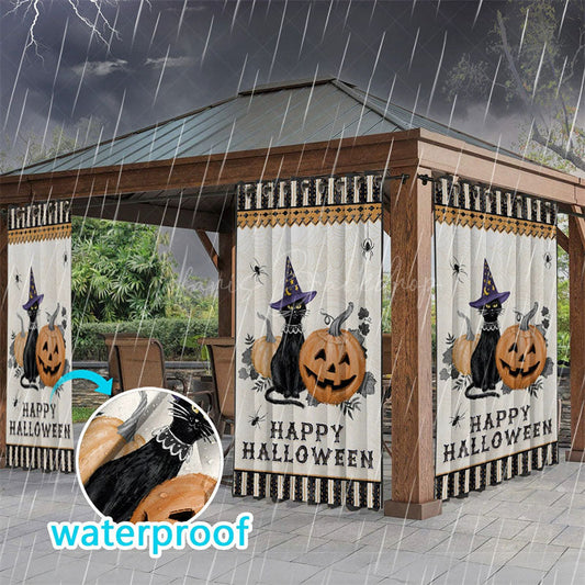 Lofaris Halloween Nights Waterproof Printed Outdoor Curtains