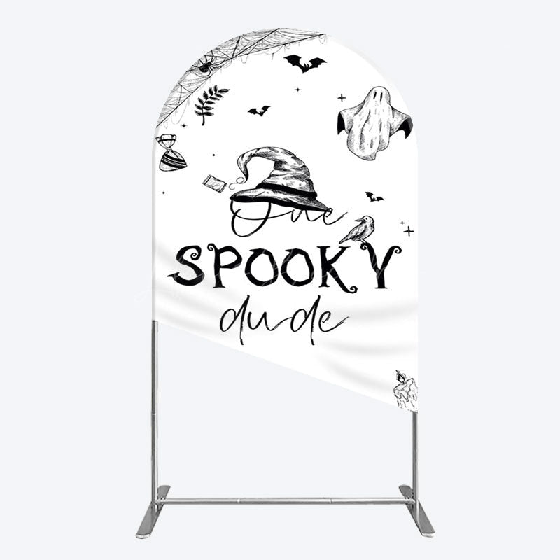 Lofaris Halloween One Spooky Dude Birthday Arch Backdrop