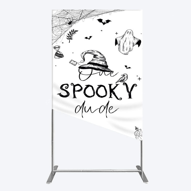 Lofaris Halloween One Spooky Dude Birthday Rectangle Backdrop