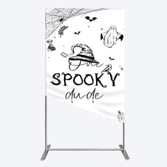 Lofaris Halloween One Spooky Dude Birthday Rectangle Backdrop